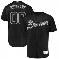 Men Women Youth Toddler All Size Atlanta Braves Majestic 2019 Players Weekend Flex Base Authentic Roster Custom Black Jersey