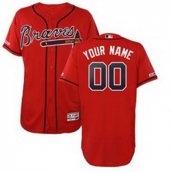 Men Women Youth Toddler All Size Atlanta Braves Red Customized 150th Patch Flexbase Jersey