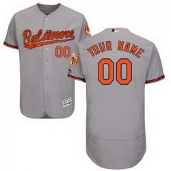 Men Women Youth All Size Baltimore Orioles Majestic Alternate Flex Base Authentic Collection Custom Jersey Grey