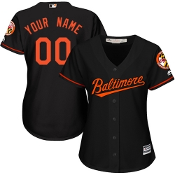 Men Women Youth All Size Baltimore Orioles Majestic Black Home Cool Base Custom Jersey