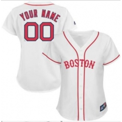 Men Women Youth All Size Boston Red Sox Majestic White Home Cool Base Custom Jersey I