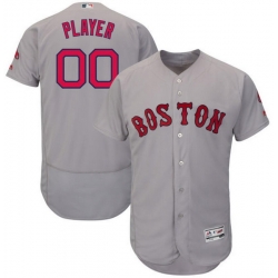 Men Women Youth All Size Custom Boston Red Sox Flex Base White Baseball Jersey Grey