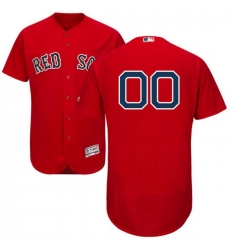 Men Women Youth All Size Custom Boston Red Sox Flex Base White Baseball Jersey Red