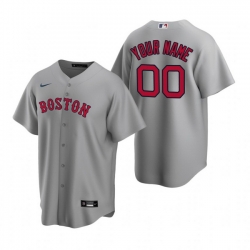 Men Women Youth Toddler All Size Boston Red Sox Custom Nike Gray Stitched MLB Cool Base Road Jersey