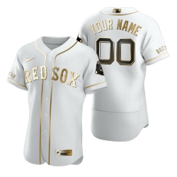 Men Women Youth Toddler Boston Red Sox Custom Nike White Gold 2020 Stitched MLB Flex Base Jersey