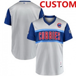 Men Women Youth Toddler All Size Chicago Cubs Custom Gray 2019 MLB Little League Classic Team Jersey