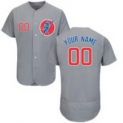 Men Women Youth Toddler All Size Chicago Cubs Gray Customized Flexbase New Design Jersey