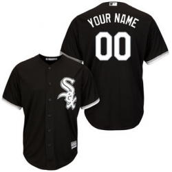 Men Women Youth All Size Chicago White Sox Cool Base Custom Jersey Black 3