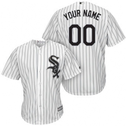 Men Women Youth All Size Chicago White Sox Cool Base Custom Jersey White 3