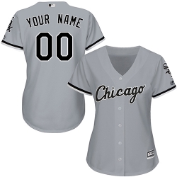 Men Women Youth All Size Chicago White Sox Majestic Grey Home Cool Base Custom Jersey