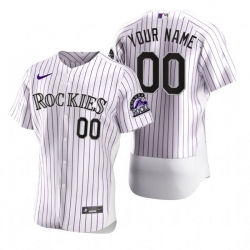 Men Women Youth Toddler All Size Colorado Rockies Custom Nike White 2020 Stitched MLB Flex Base Jersey