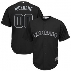 Men Women Youth Toddler All Size Colorado Rockies Majestic 2019 Players Weekend Cool Base Roster Custom Black Jersey