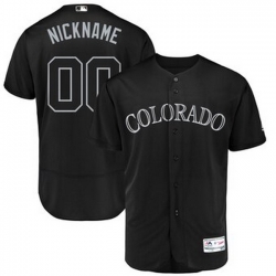 Men Women Youth Toddler All Size Colorado Rockies Majestic 2019 Players Weekend Flex Base Authentic Roster Custom Black Jersey