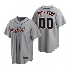 Men Women Youth Toddler All Size Detroit Tigers Custom Nike Gray Stitched MLB Cool Base Road Jersey