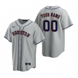 Men Women Youth Toddler All Size Houston Astros Custom Nike Gray Stitched MLB Cool Base Road Jersey