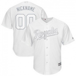 Men Women Youth Toddler All Size Kansas City Royals Majestic 2019 Players Weekend Cool Base Roster Custom White Jersey