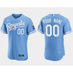 Men's Kansas City Royals ACTIVE PLAYER Custom Blue Flex Base Stitched Jersey