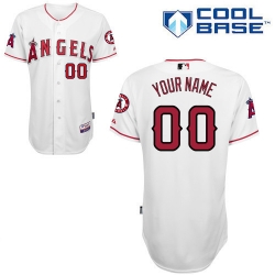 Men Women Youth All Size Los Angeles Angels Customized Cool Base Jersey White 3