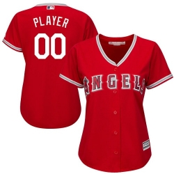 Men Women Youth All Size Los Angeles Angels Majestic Red Home Cool Base Custom Jersey