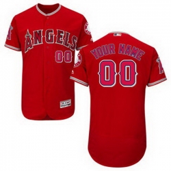 Men Women Youth All Size Los Angeles Angels of Anaheim Majestic Alternate Scarlet Flex Base Authentic Collection Custom Jersey Red