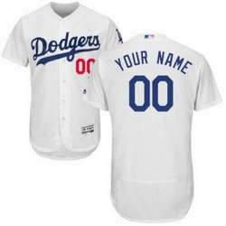 Men Women Youth All Size Los Angeles Dodgers Majestic Alternate Flex Base Authentic Collection Custom Jersey White