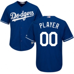 Men Women Youth All Size Los Angeles Dodgers Majestic Cool Base Custom Jersey Royal Blue 3