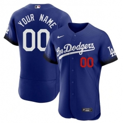 Men Women Youth Toddler Los Angeles Dodgers Active Player Custom Royal 2021 City Connect Flex Base Stitched Jersey