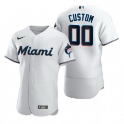 Men Women Youth Toddler All Size Miami Marlins Custom Nike White 2020 Stitched MLB Flex Base Jersey