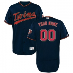 Men Women Youth Toddler All Size Minnesota Twins Majestic Navy Alternate Authentic Collection Flex Base Custom Jersey