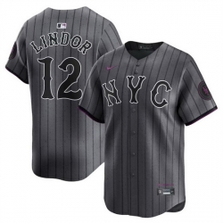 Men Women Youth New York Mets Customized Graphite 2024 City Connect Limited Stitched Baseball Jersey