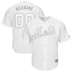 Men Women Youth Toddler All Size New York Mets Majestic 2019 Players Weekend Cool Base Roster Custom White Jersey