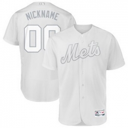 Men Women Youth Toddler All Size New York Mets Majestic 2019 Players Weekend Flex Base Authentic Roster Custom White Jersey