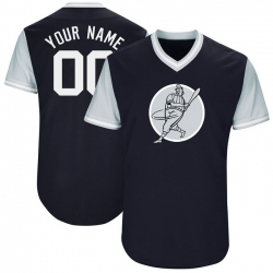 Men Women Youth Toddler All Size New York Yankees Blue Customized Throwback New Design Jersey