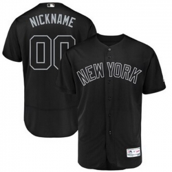 Men Women Youth Toddler All Size New York Yankees Majestic 2019 Players Weekend Flex Base Authentic Roster Custom Black Jersey