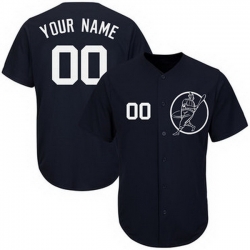Men Women Youth Toddler All Size New York Yankees Navy Customized Cool Base New Design Jersey