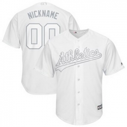 Men Women Youth Toddler All Size Oakland Athletics Majestic 2019 Players Weekend Cool Base Roster Custom White Jersey
