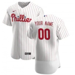 Men Women Youth Toddler Philadelphia Phillies White Strips Custom Nike MLB Flex Base Jersey
