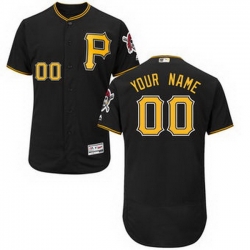 Men Women Youth All Size Pittsburgh Pirates Majestic Alternate Black Flex Base Authentic Collection Custom Jersey