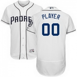 Men Women Youth All Size San Diego Padres Majestic White Home Flex Base Authentic Collection Custom Jersey
