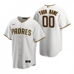 Men Women Youth Toddler All Size San Diego Padres Custom Nike White Brown Stitched MLB Cool Base Home Jersey