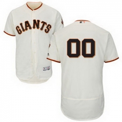Men Women Youth All Size San Francisco Giants Majestic Home Ivory Flex Base Authentic Collection Custom Jersey