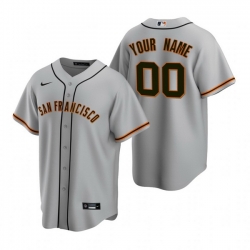 Men Women Youth Toddler All Size San Francisco Giants Custom Nike Gray Stitched MLB Cool Base Road Jersey