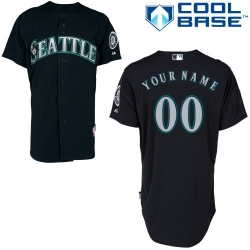 Men Women Youth All Size Seattle Mariners Black Customized Cool Base Jersey 3