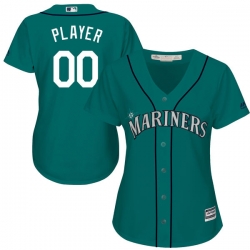 Men Women Youth All Size Seattle Mariners Custom Cool Base Jersey Teal Green