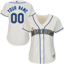 Men Women Youth All Size Seattle Mariners Custom Cool Base Jersey White