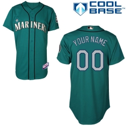 Men Women Youth All Size Seattle Mariners Green Customized Cool Base Jersey 3