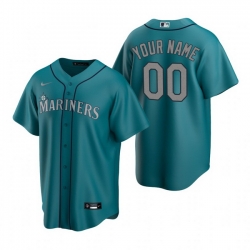 Men Women Youth Toddler All Size Seattle Mariners Custom Nike Aqua Stitched MLB Cool Base Jersey