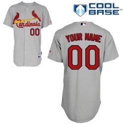 Men Women Youth All Size St.Louis Cardinals Customized Cool Base Jersey Grey