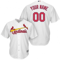 Men Women Youth All Size St.Louis Cardinals Customized Cool Base Jersey White 3