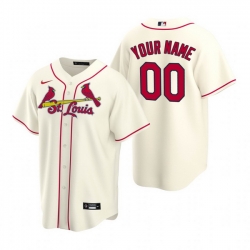 Men Women Youth Toddler All Size St. Louis St.Louis Cardinals Custom Nike Cream Stitched MLB Cool Base Jersey